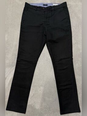 GUSTIN #123 Black Moleskin Chinos - 35 Straight